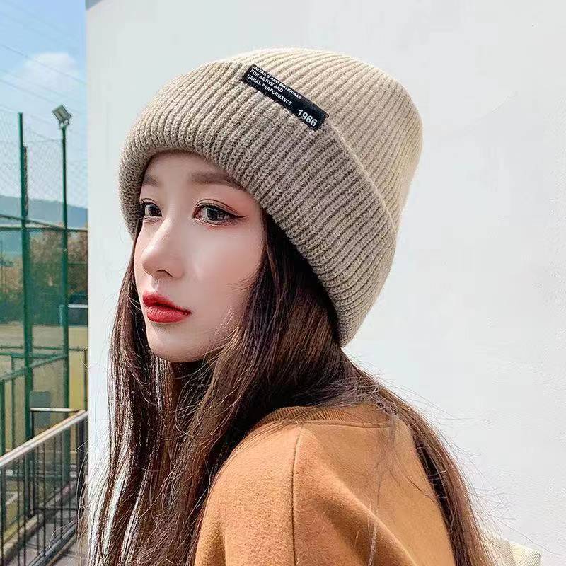 帽子女性の冬厚く暖かいニット帽子クロスボーダー韓国スタイル耳保護両面パイル帽子ウール帽子男性卸売|undefined