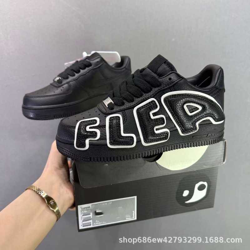 CPFM x Air Force 1 collaborative edition sneakers, featuring Air Force 1 patches and retro lettering, unisex basketball shoes