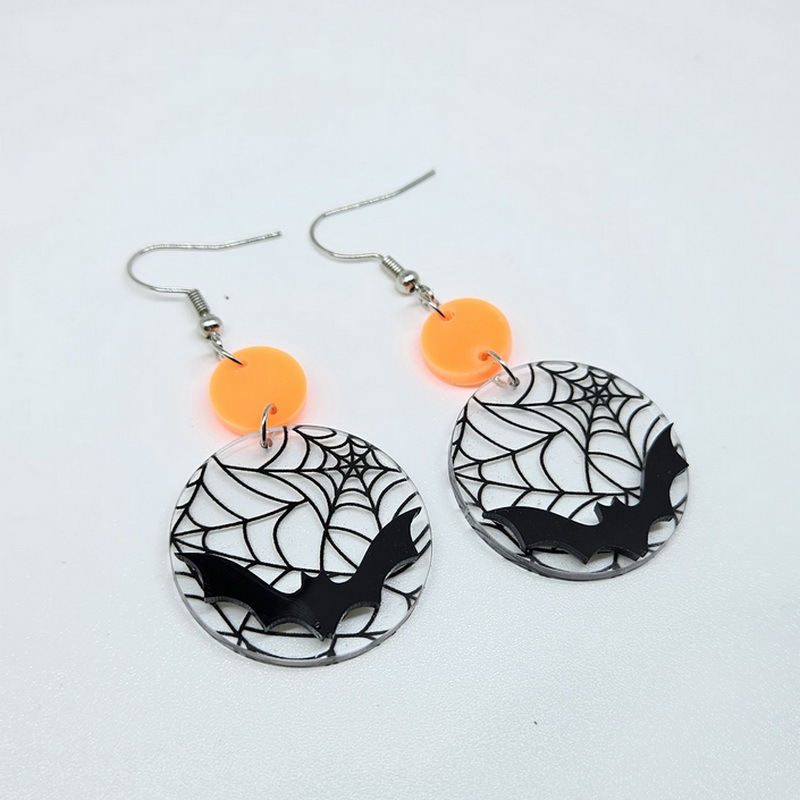 15g Weight Drop Earrings Classification 1 Pair Halloween Simple Style Spider Printing Arylic Drop Earrings