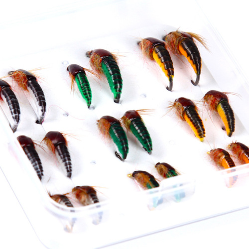 Egret Flying LF001 Caddis Moth Nymph Fly Hook Bionic Bait Luya Fly Fishing Nymph Fly Bait
