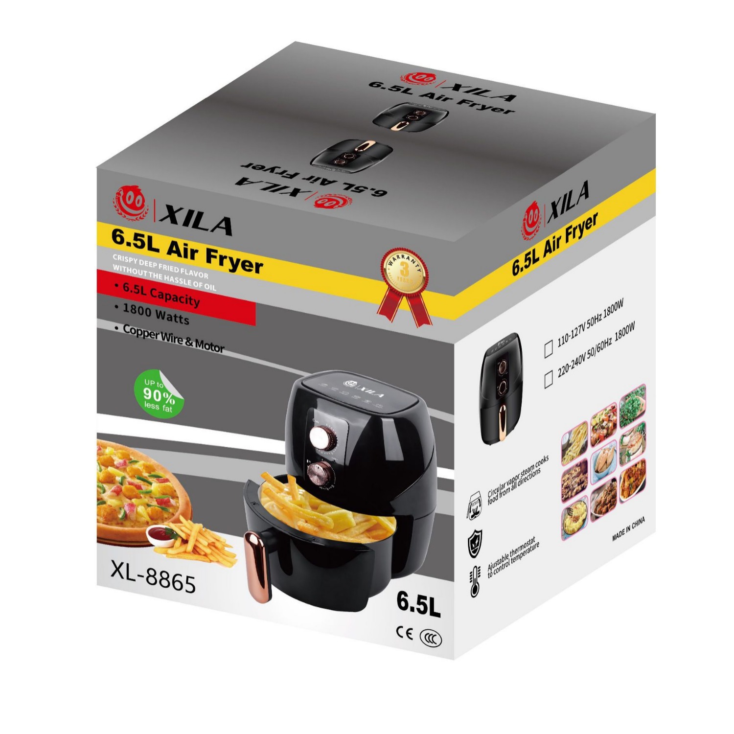 Freidora de aire freidora de aire freidora de aire freidora mecánica transfronteriza freidora eléctrica Europea sin humo freidora de aire de gran capacidad sin vuelco