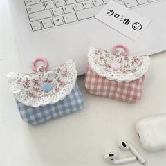 53243 甘い小さな新鮮なレースのヘッドフォンバッグ Apple ヘッドフォン保護カバーソフトシェルワイヤレス Bluetooth ヘッドセットに適しています