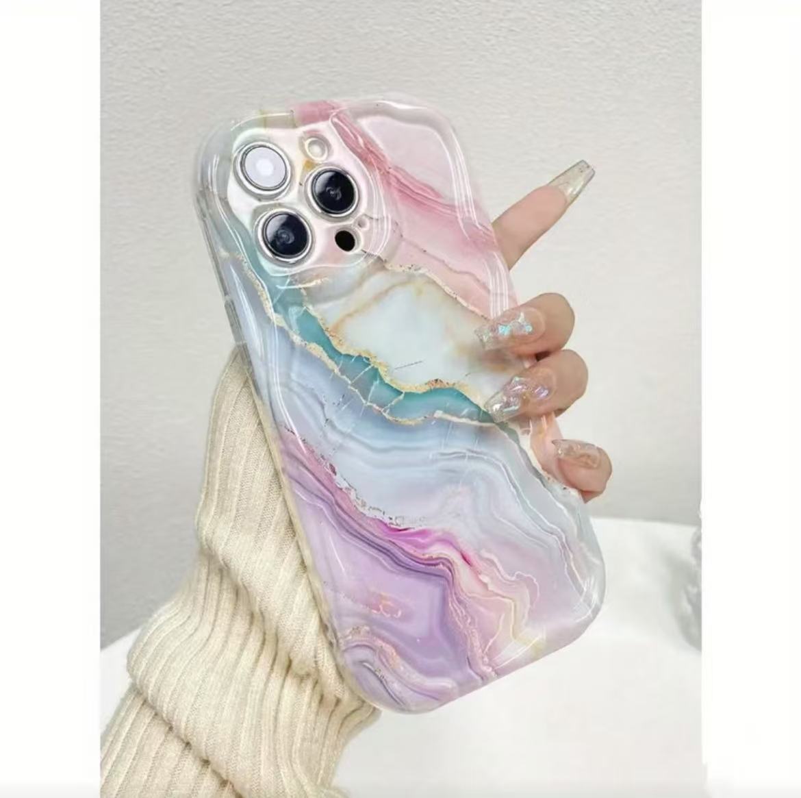 Patrón cuadrado de mármol para Apple 15 funda para teléfono móvil iPhone16 Japón y Corea del Sur 14 Europa y América 13 personalidad 12 nuevo 11