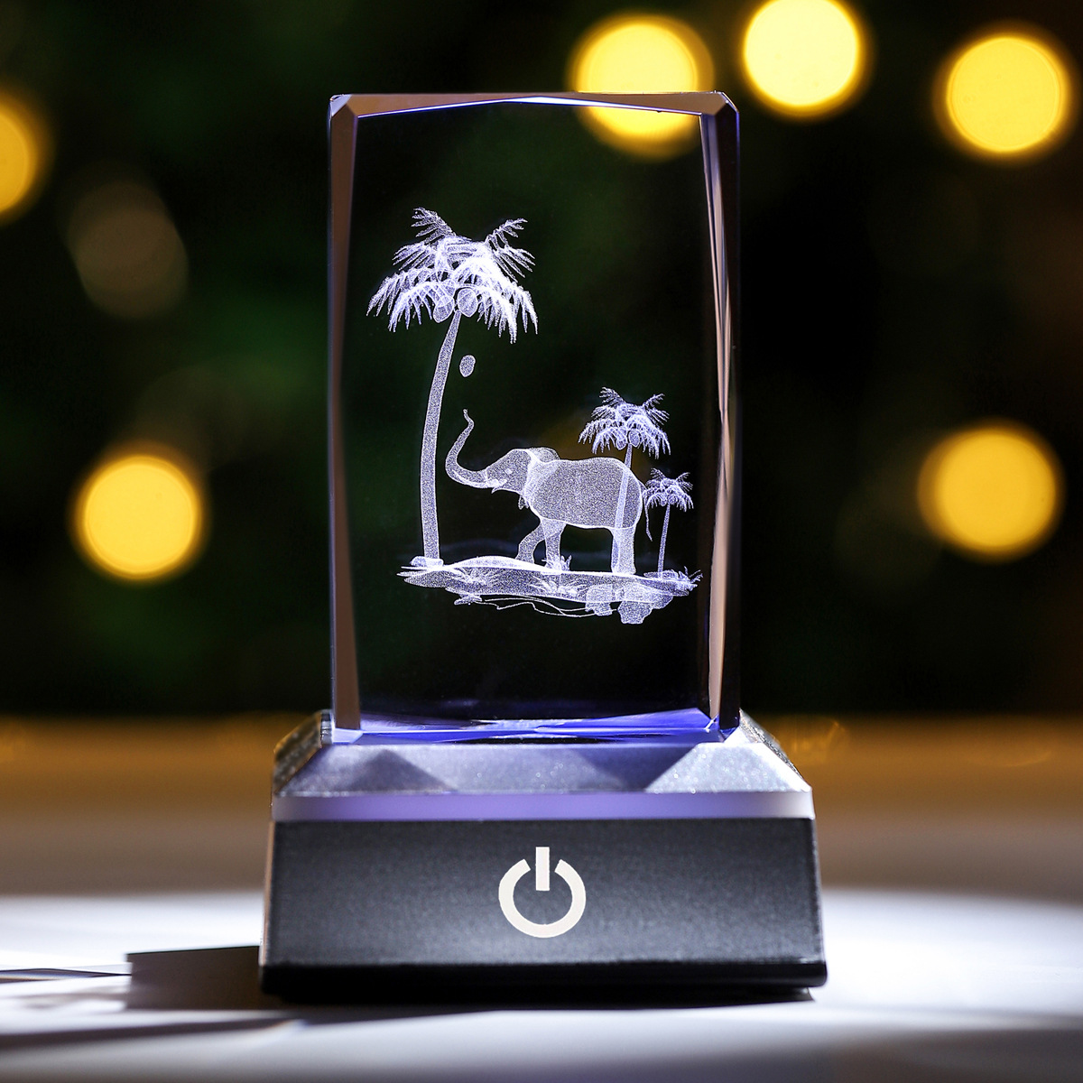 Transfronterizo al por mayor 3D animal Jesús Rosa cuboide adornos de cristal táctil sensible color cumpleaños regalo del Día de San Valentín