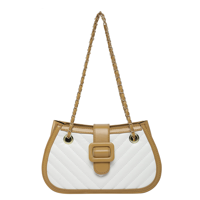 Moda y exquisita empalme de primavera de 2025 nueva cadena de diamante simple bolso de mano de hombro