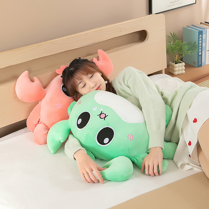 クリエイティブな新しいかわいいカニぬいぐるみ毛ガニ人形布女の子人形ベッド睡眠枕|undefined