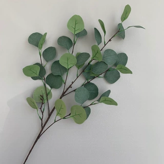 仿真绿植苹果叶仿真花尤加利婚庆家居酒店装饰假花植物叶高仿真