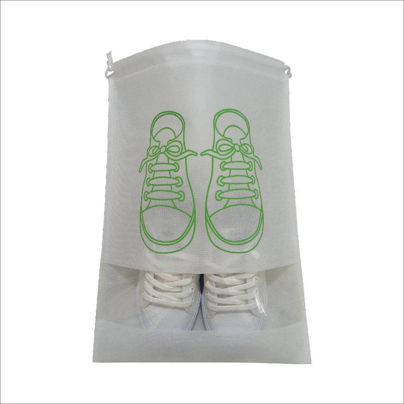 Bolsa de almacenamiento de zapatos no tejidos bolsa de cordón sucia a prueba de polvo transparente bolsa de cordón transpirable bolsa de almacenamiento de ropa de viaje