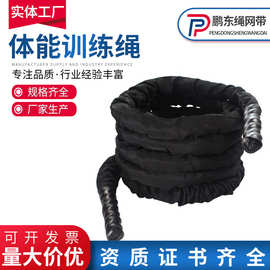 体能跳绳 负重训练跳绳 黑色全护套3米2.8米规格跳绳 战绳甩绳