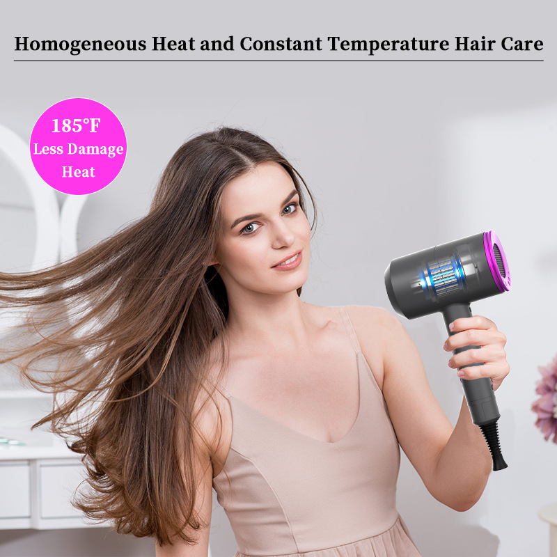 Secador de pelo de martillo explosivo de Amazon 110v de alta potencia, los iones negativos no dañan el cabello, secador de pelo de peluquería al por mayor