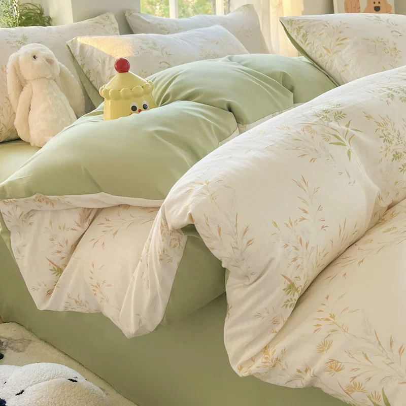Duvet Cover Set (Fresh) Double-Layer Bedspread, 3–4 Piece Options, Multiple Patterns & Sizes