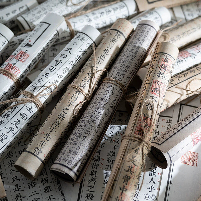 Ретро китайский стиль свиток фотографии фотографии реквизит для гурманов