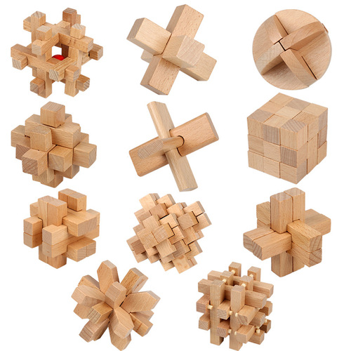 Beech Kongming lock adult intelligence children's educational toy decompression nine-link classical disassembly and assembly unlocking Minglu lock