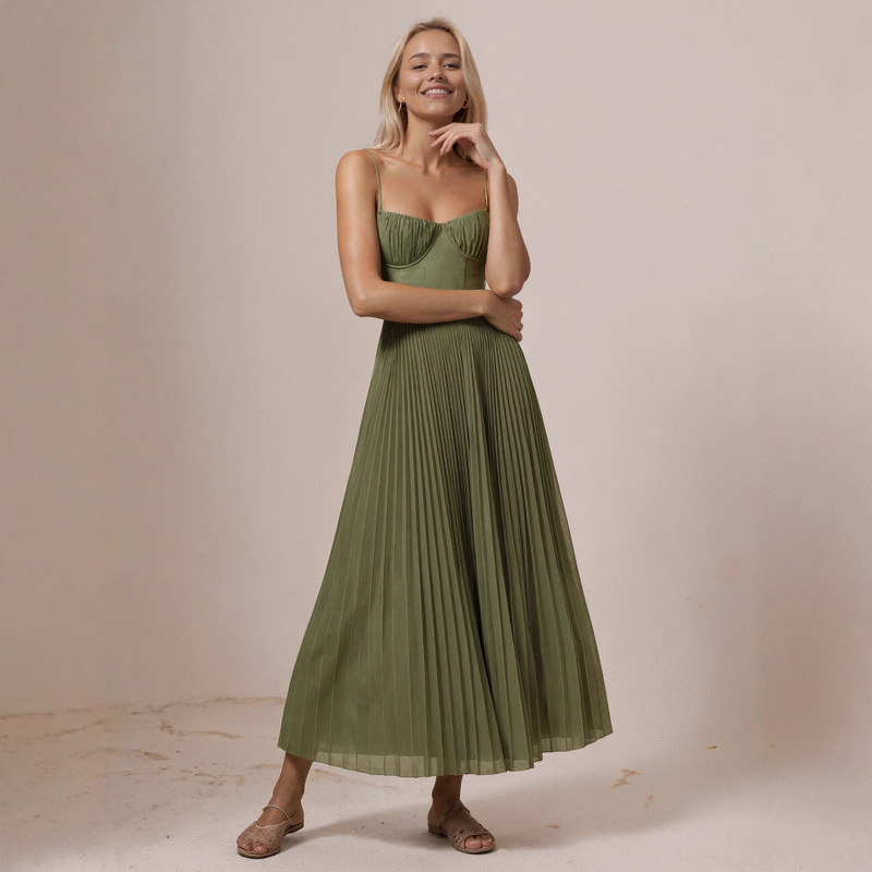 Cross-Border Export 2025 Amazon European and American New Evening Dress Prom Bridesmaid Backless Deep V Sexy Dress for Women