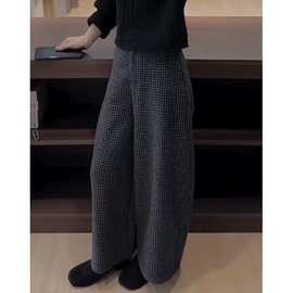 休闲裤女2025年新款冬季爆款奶奶裤子毛呢洋气加厚时尚宽松阔腿裤