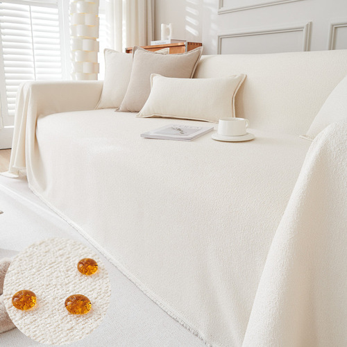 Teddy velvet waterproof sofa cover cloth, universal anti-slip sofa cover for all seasons, anti-cat scratch cloth, seat cushion, dust cover