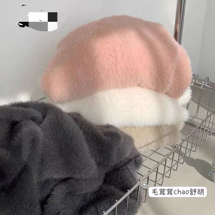 仿貂绒过膝长款开衫外套大衣女秋冬温柔风宽松慵懒加厚针织大毛衣|undefined