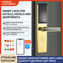 跨境专供家用防盗门锁酒店民宿远程APP通通锁公寓卧室感应密码锁