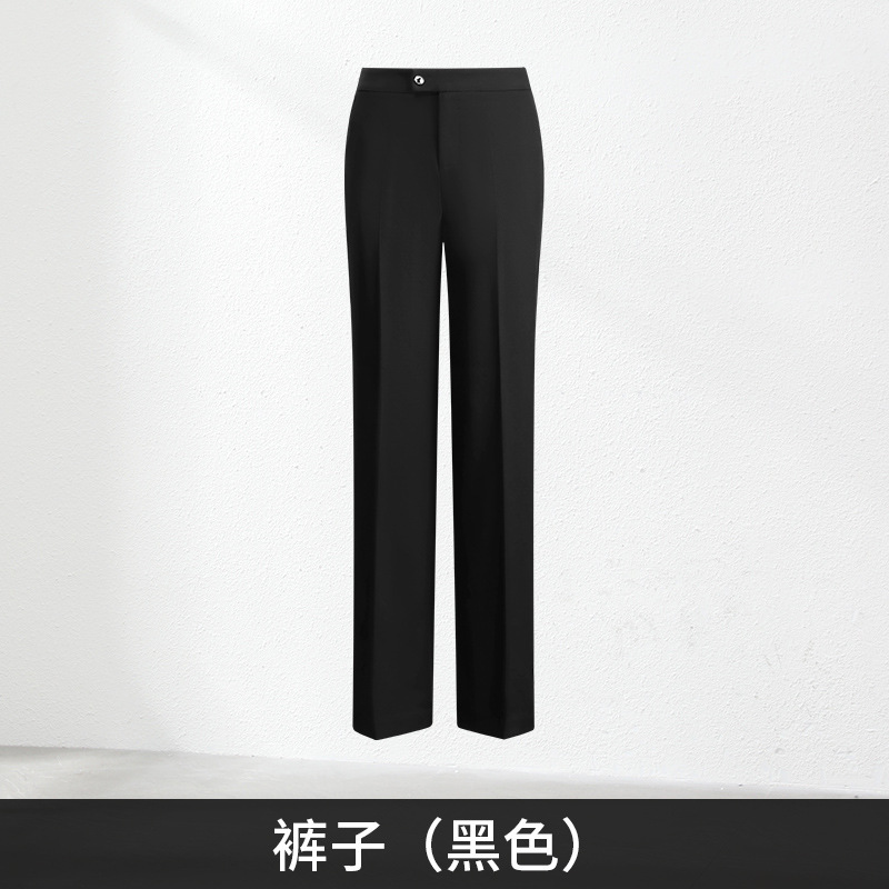 职业装西装套装女秋季款黑色修身气质美容院售楼部通勤西服工作服|undefined