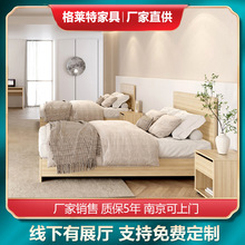 简约酒店家具标间快捷宾馆全套电视桌组合民宿公寓双人板式床板