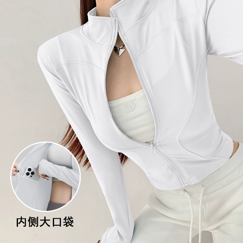 Быстро сохнущая тренировочная куртка, спортивная майка Slim Fit, 2‑сторонняя эластичность с встроенным карманом (S–XXXXL)