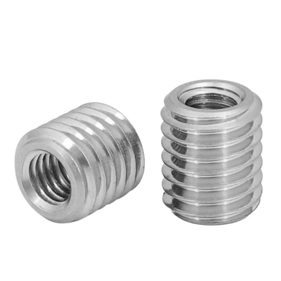 Factory supply 304 stainless steel thread conversion sleeve screw thread sheath stainless steel inner and outer tooth nut