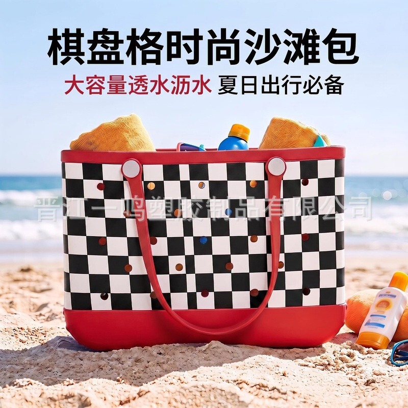 [Factory Stock] Customized EVA Beach Bag, Large Capacity, Perforated Design, Cross-Border Bestseller, Bogg Storage Tote Bag