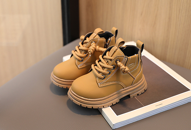 Child's shoes Kids single boots Fashion big yellow boots_voghion.com