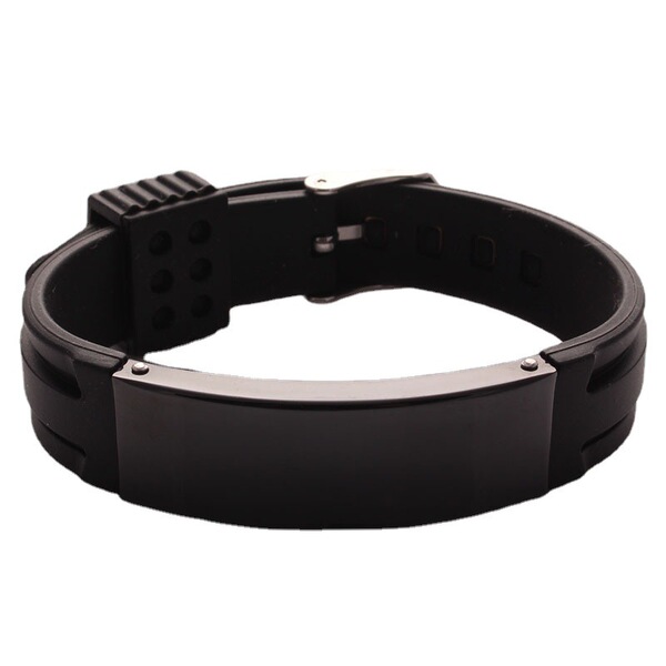 Silicone bracelet stainless steel