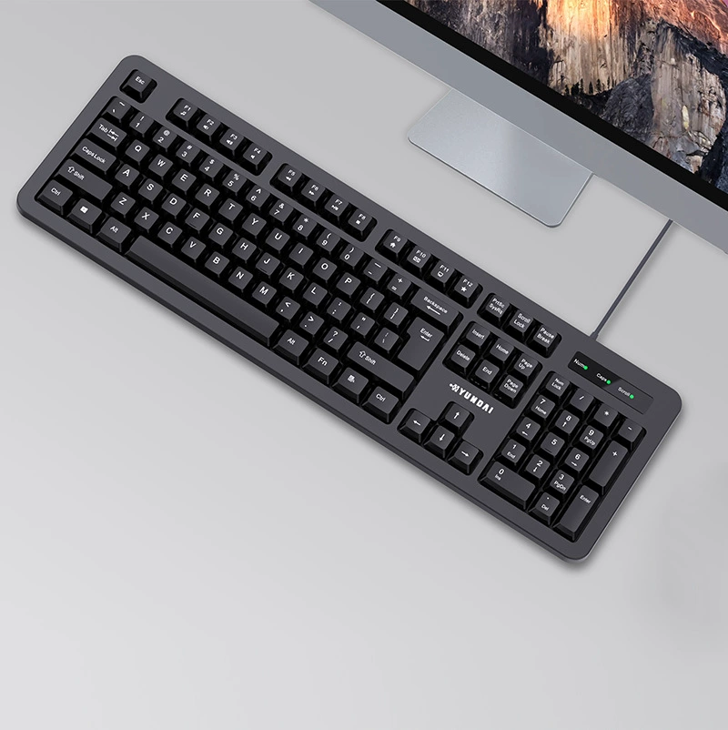 Modern laptop, keyboard, set for office