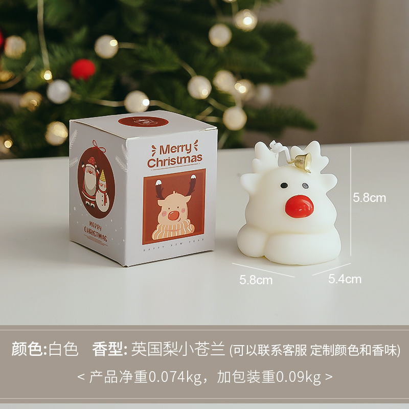 圣诞节香薰蜡烛伴手礼手工氛围感香氛candle跨境圣诞老人蠟燭节日|undefined