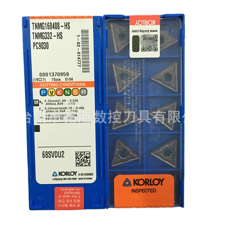 原装KORLOY克洛伊不锈钢刀片TNMG160408-HS PC9030数控刀粒