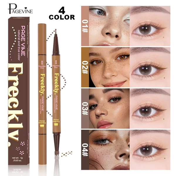 Makeup Page Vine Natural Freckle Pen Double-Ended Stamp Waterproof Long-Lasting Easy-To-Apply Pen Waterproof and Non-Smudgeable