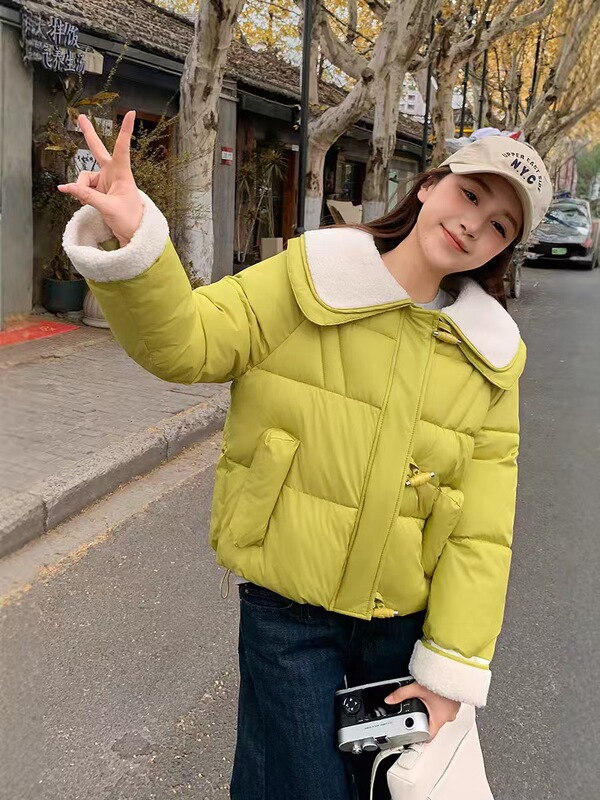 2025冬季新款加厚短款面包服女韩系保暖棉服外套品牌女装批发货源|undefined