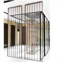 办公室屏风隔断格栅铝型材展厅隔断屏风型材挤压极简窄边屏风装饰