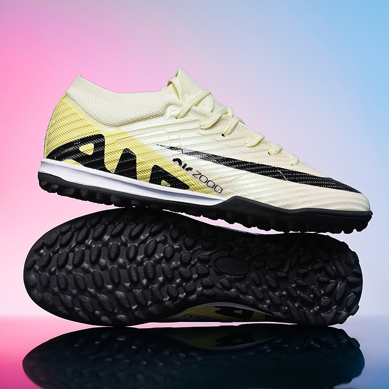 Transfronterizo comercio exterior 2025 nuevos zapatos de fútbol de alta altura, zapatos de fútbol TF, zapatos de entrenamiento de clavos 15 hombres