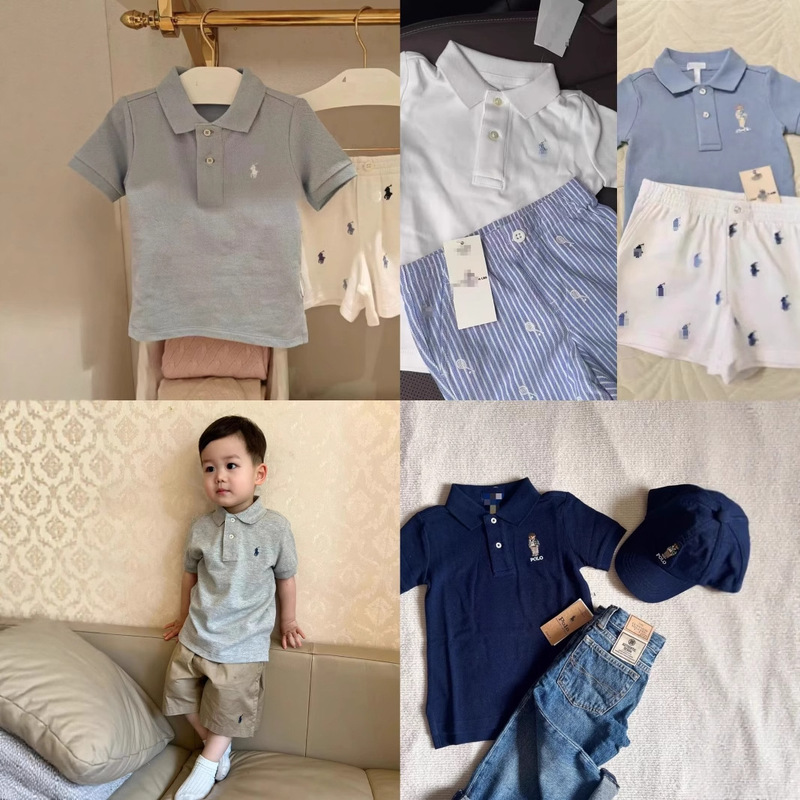 Ralph new 2025 four color children's polo short sleeve top Ralph new 2025 four color children's polo short sleeve top