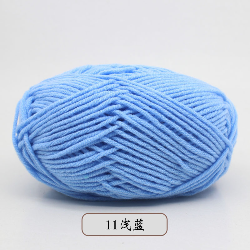 宝宝5股牛奶棉自织围巾中粗线球毯子钩针diy毛线手工编织材料包包|undefined