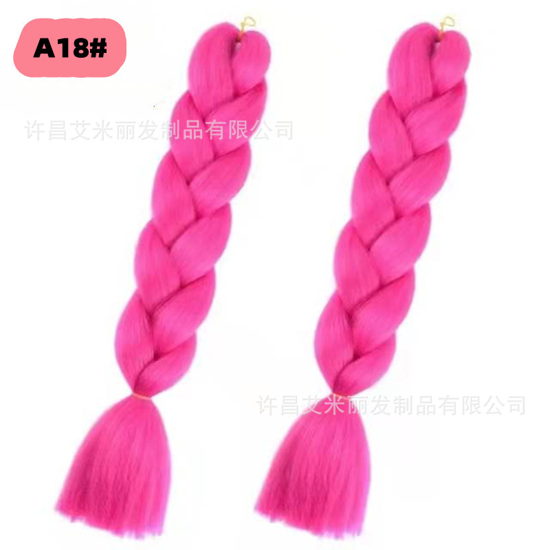 Trenzas africanas con cabello rosa渐 – materiales de alta temperatura, estilo boxeador