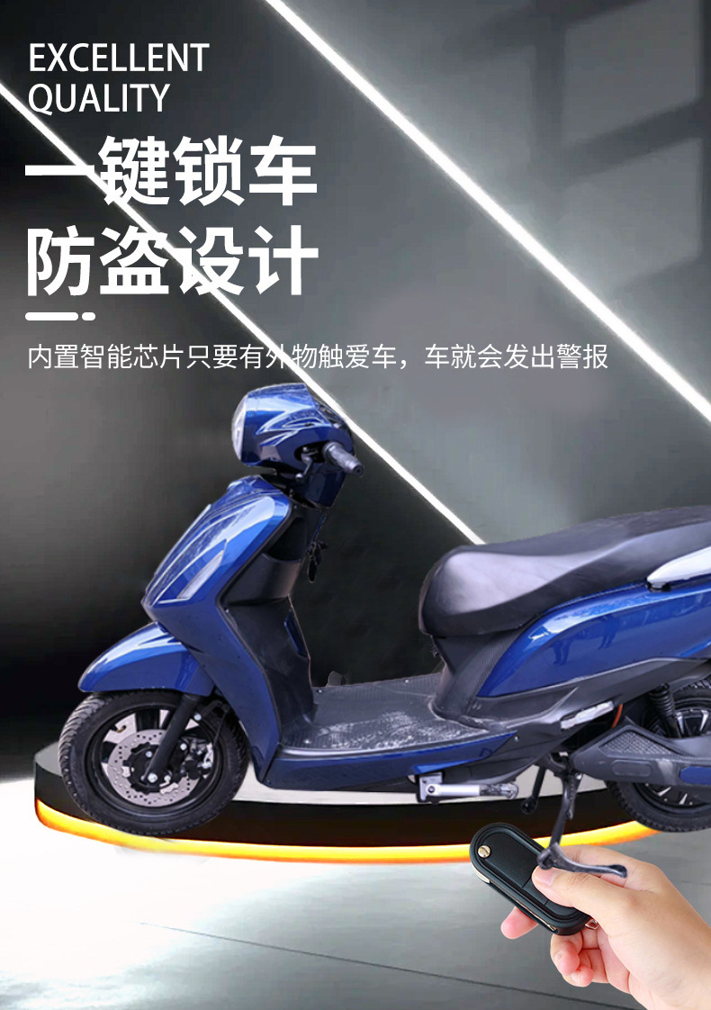 Cross-Border Exclusive Supply of Electric Motorcycles 72V for Adults, Convenient Electric Scooters for Travel, Wholesale of Electric Delivery Vehicles