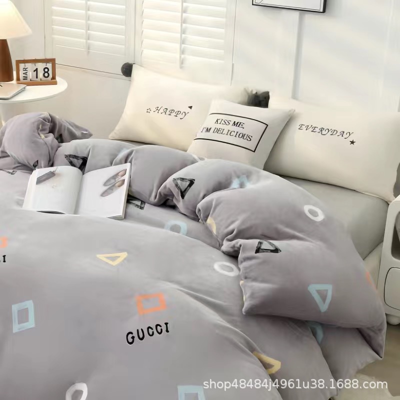 Flange edredón más edredón cubierta doble una sola pieza de lana de coral de doble cara de lana de invierno