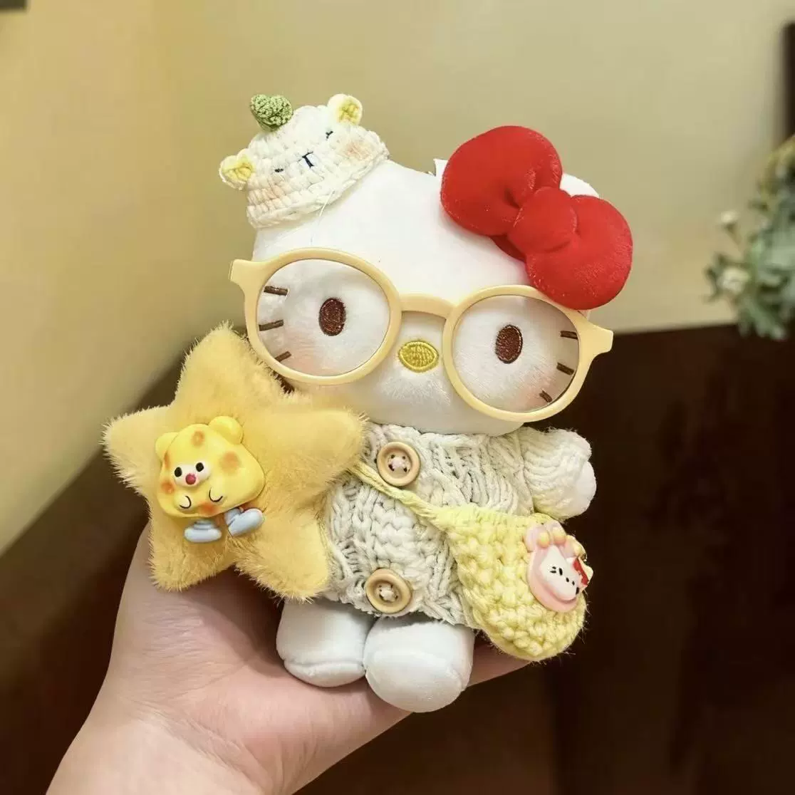 Плюшевый брелок (Sanrio) Hello Kitty, плюшевая кукла-талисман, размеры 10–16 см
