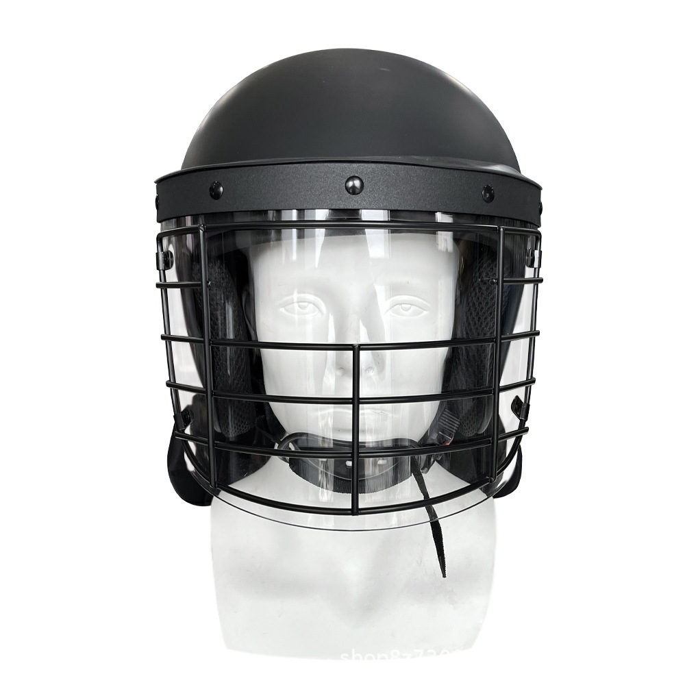 保安器材防暴头盔安保防护带透明面罩加强勤务盔带钢罩
