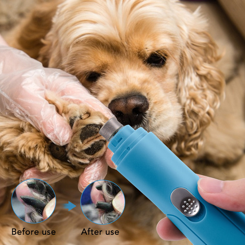 Amazon's best-selling pet nail grinder USB rechargeable nail trimming set dog electric nail clipper nail polisher