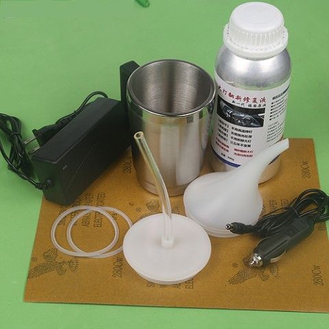 Kit de herramientas de renovación de faro de automóvil equipo de renovación de faro de automóvil líquido de recubrimiento evaporador taza sin pulido image 20
