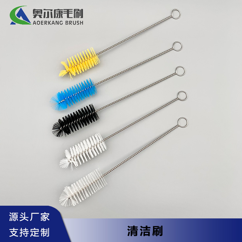 Cepillo de limpieza cepillo de acero inoxidable tetera boquilla cepillo de tubo de ensayo cepillo de limpieza multifuncional nylon molinillo de pimienta cepillo fabricante