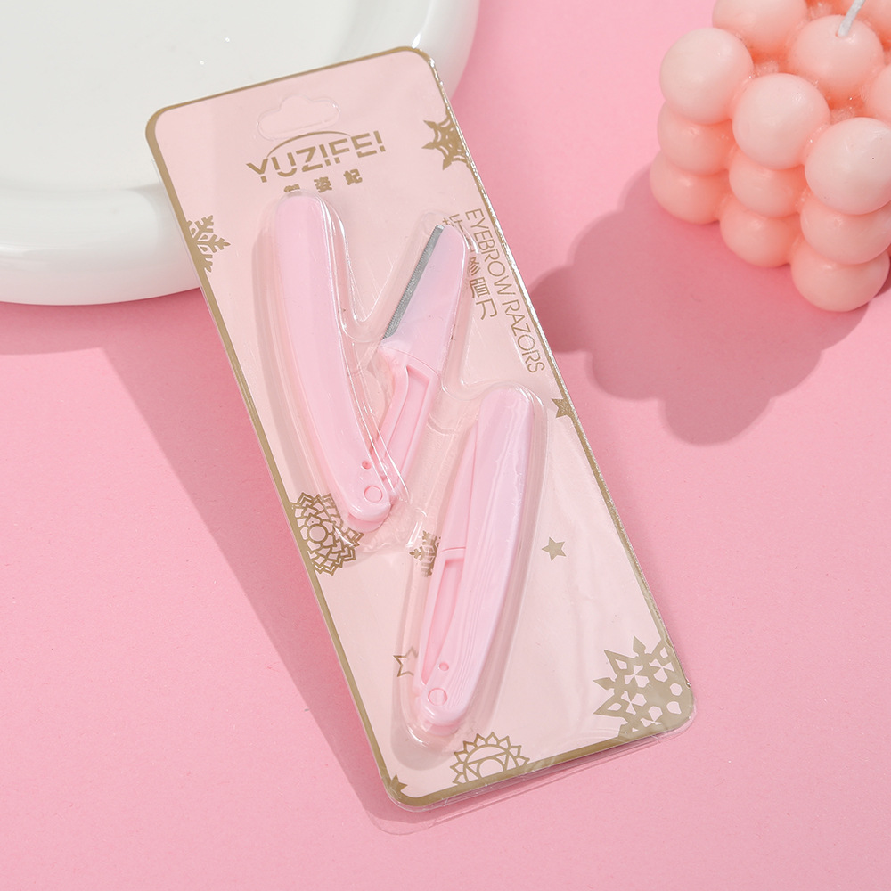 Mini cuchillo de cejas para mujeres herramientas de maquillaje para principiantes anti-racazos plegables cuchillo de cejas macro conjunto de cuchillas