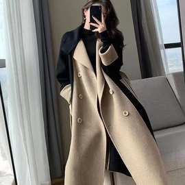 2024秋冬新款呢子外套女潮百搭大衣女春秋显瘦中长款风衣毛呢外套