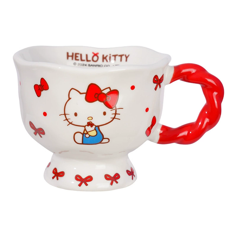 Керамическая кружка Sanrio с высоким основанием, кружка для воды дома, офисная кружка красивого вида, женская