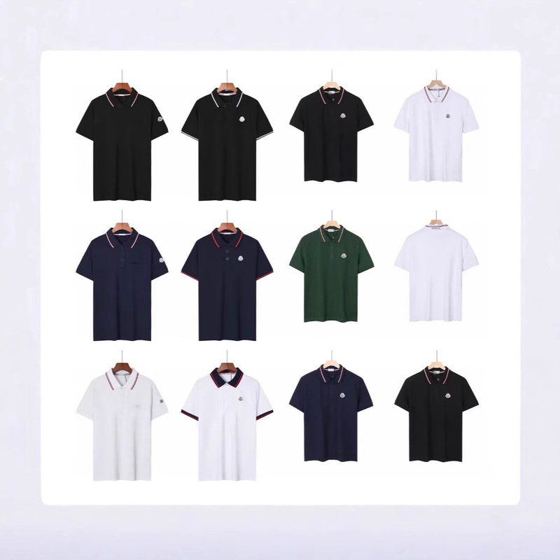 Cross-border Foreign Trade Summer New Mengkou Miao Men's Polo Shirt Short-sleeved Pearl Cotton Lapel Mengjia T-shirt Men's Casual